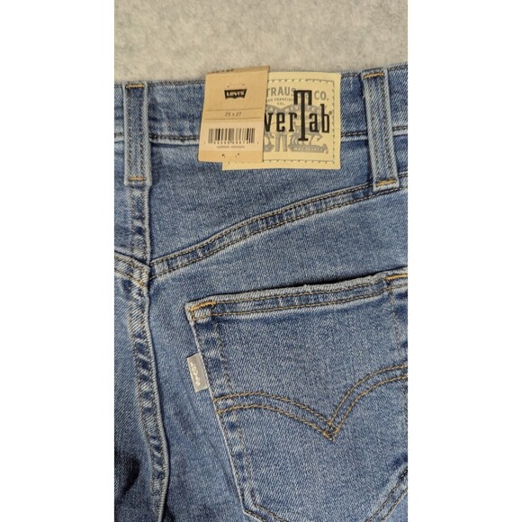 Levis SilverTab Women Jeans 25x26.5 High Waist Mom Jeans Tapered Relax Stretch - Picture 6 of 15